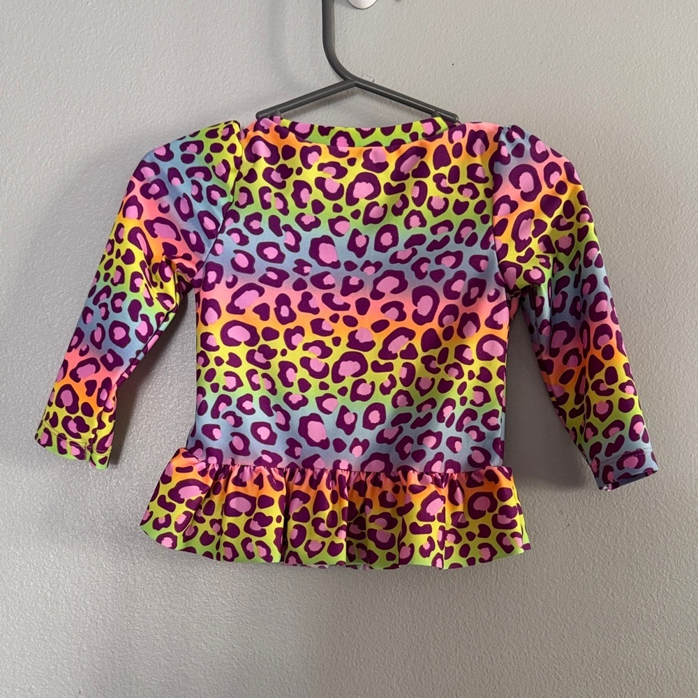 Colorful Leopard Print Long Sleeve Rashguard - Picture 4 of 4